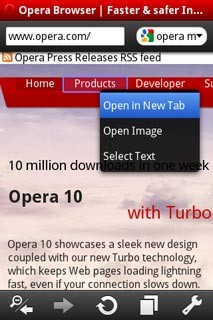 Opera Mini 5 beta Mobile Web browser 
